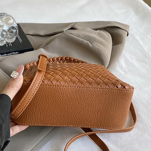 Woven Tote Bag for Women Fashion Shoulder Hobo Bags Leather Woven Beach Handbag Crossbody Purse Vintage Satchels Handbag4
