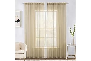 MIULEE Elegant Voile Window Sheer Curtains 54 x 84 Inch