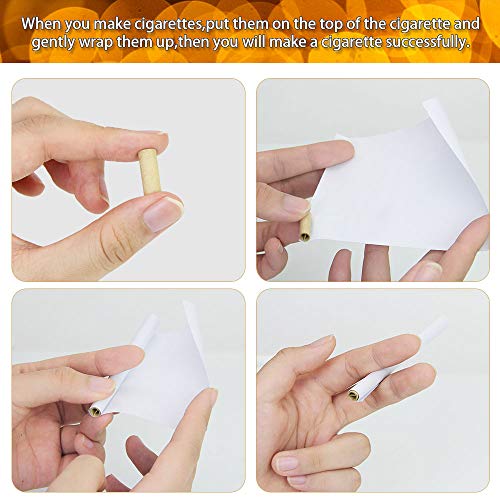 Golrisen 120 stuks pre-roll tips voorgerolde filtertips rolling papier handrol sigarettenpapier natuurlijk onherfined… - Image 5