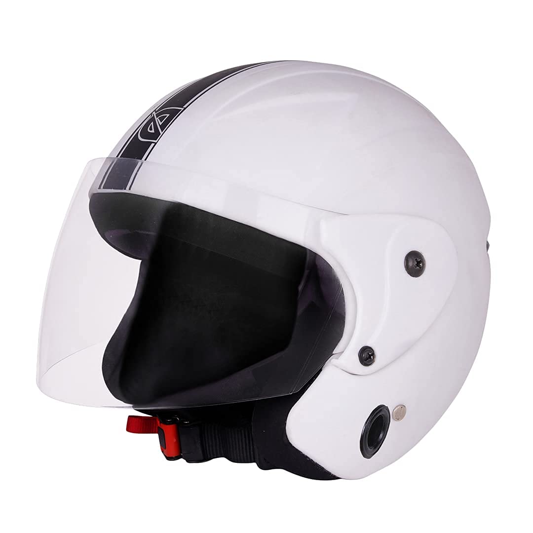 Sage Square Deltz (ISI Marked) Plus Rider, Open Face Helmet with Extra Comfort, for Men and Women. (White)-image-21