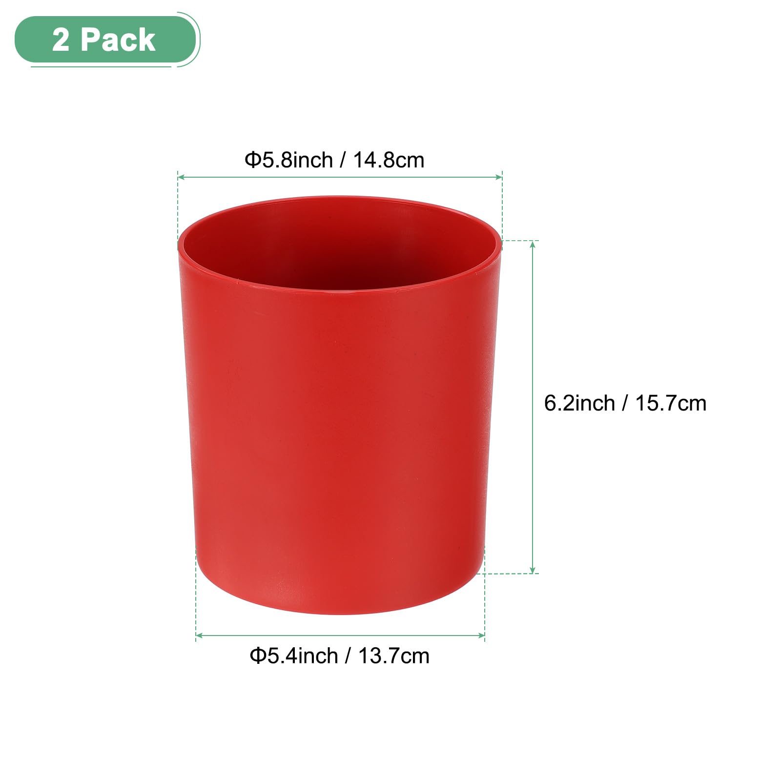 M METERXITY 2-Pack Plastic Plant Pots - Image 3