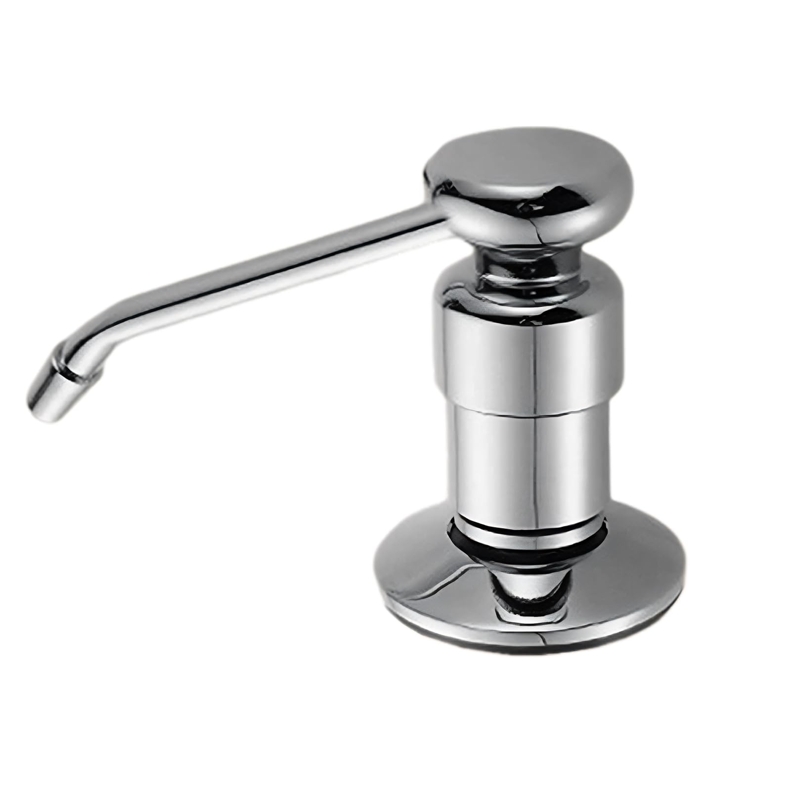 UAOGPLK ,Silver,Soap Dispenser for Kitchen Sink, Built in Sink Soap Dispenser, Countertop Brass Soap Dispenser Pump with 350ML Bottle