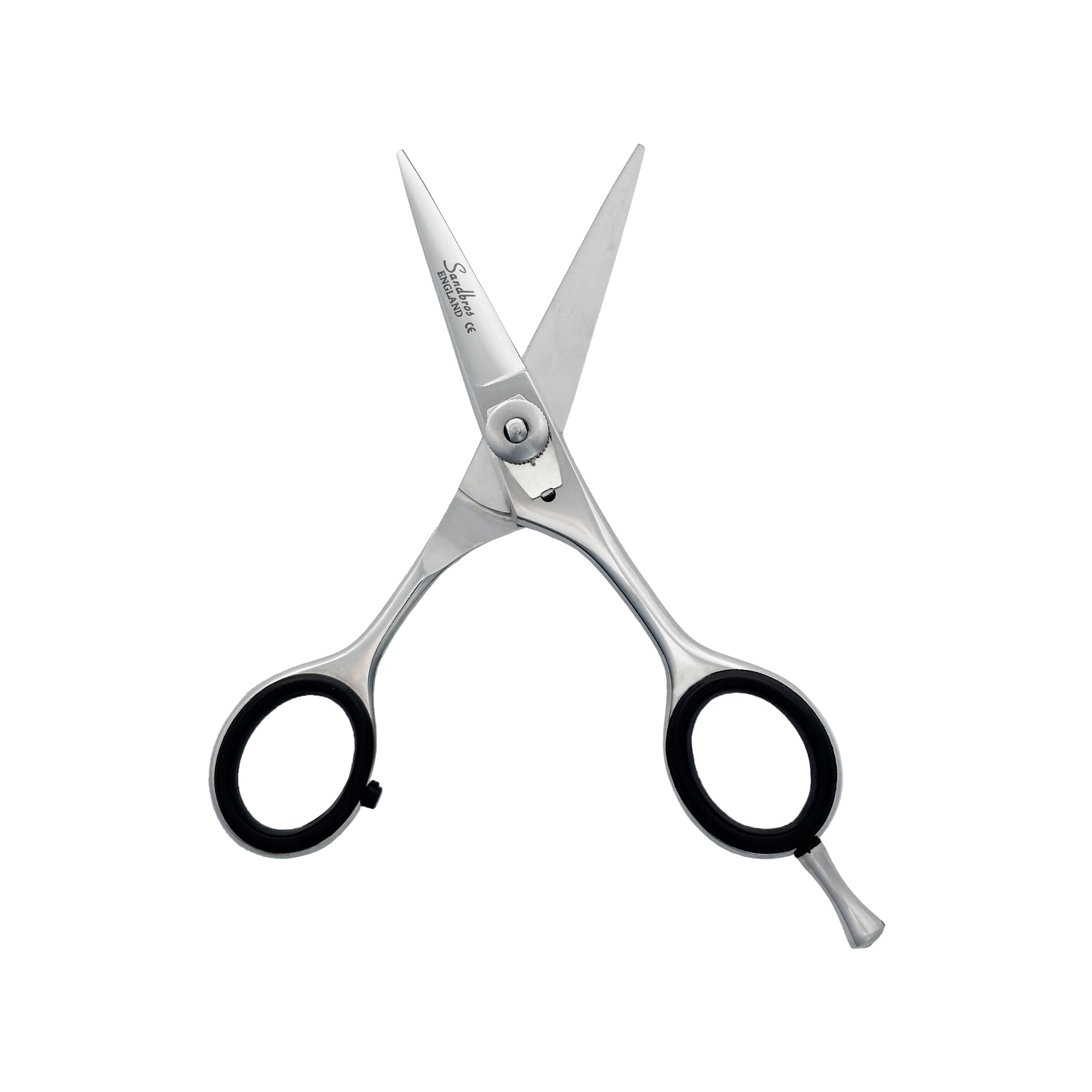 Sandbros Black Ring Hairdressing Scissors Professional – 4.5" Small Hair Dressing Scissors Sharp For Beard & Moustache For Barber Scissor, Premium Sharp Hair Cutting Scissor