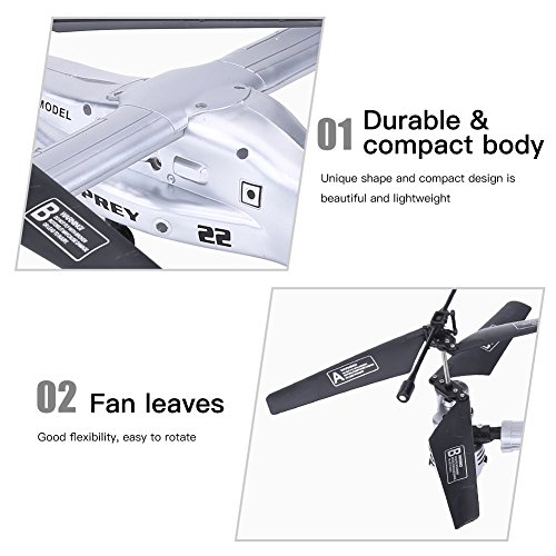 Zouminy Remote Control Plane RC Airplane Aircraft Helicopter Model Vehicle(Silver)
