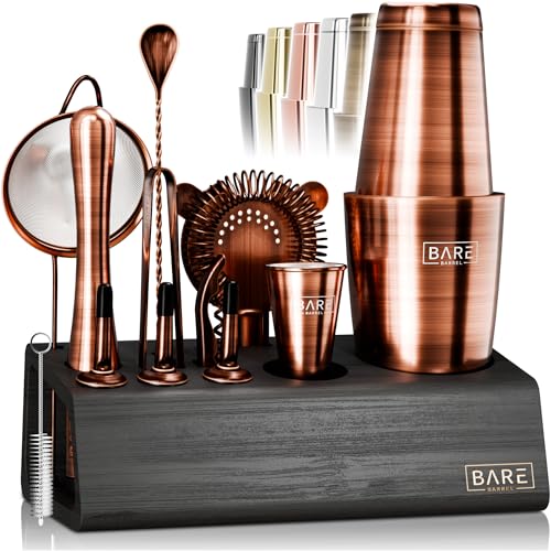 BARE BARREL® Mixology Bartender Kit Bar Set...