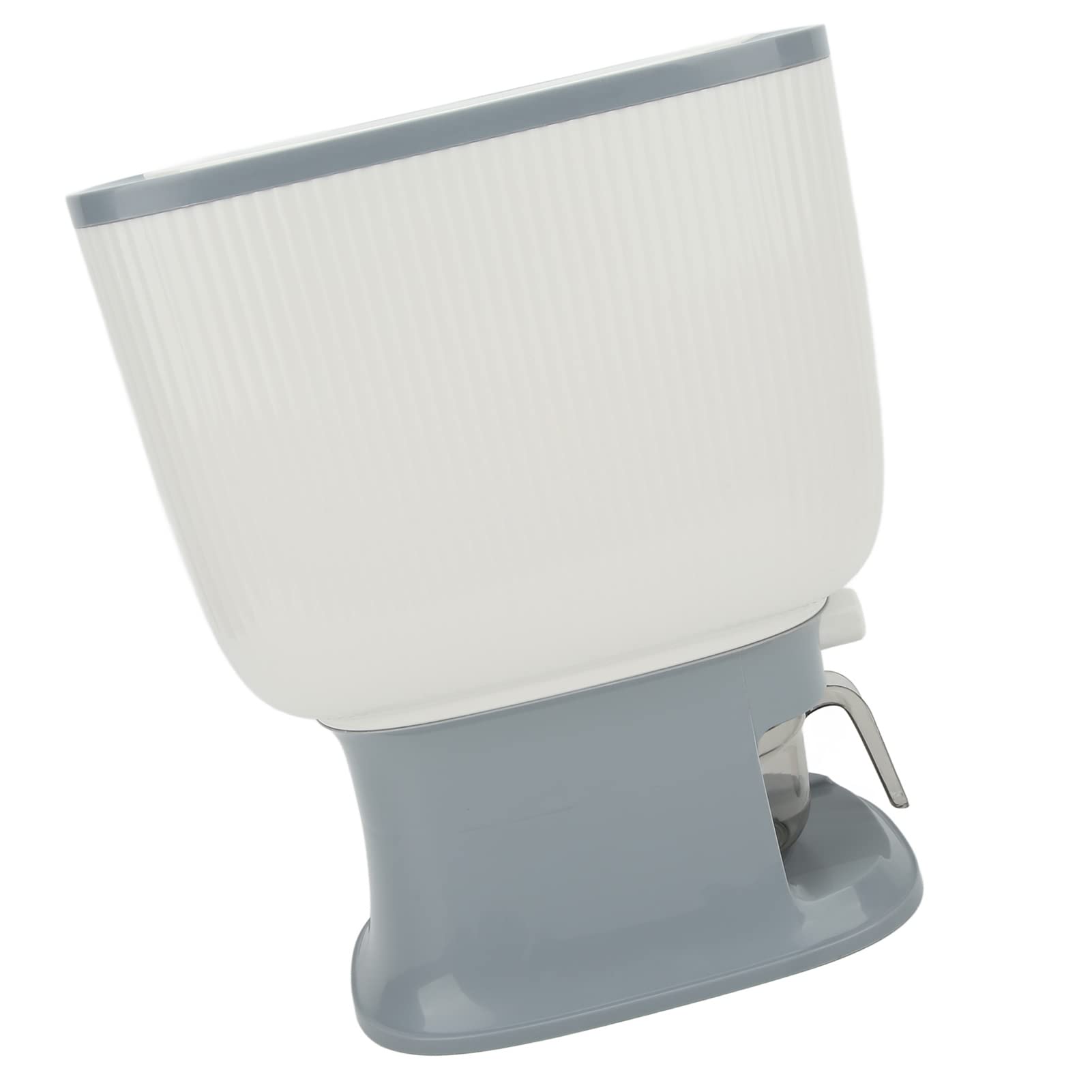EMUKOEP Distributore Automatico di Riso a Rimbalzo Contenitore di Stoccaggio di Grande capacità per Cereali Integrali con Tazza (Grigio chiaro)