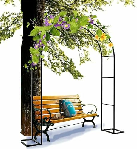 Support de fleurs en métal noir de 2,4 m pour une décoration extérieure - 4