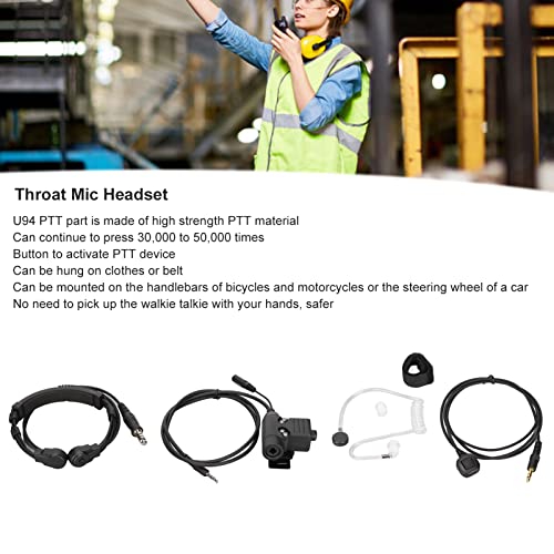 Fone de ouvido com microfone para garganta, tubo acústico com cancelamento de ruído Tencil fone de o