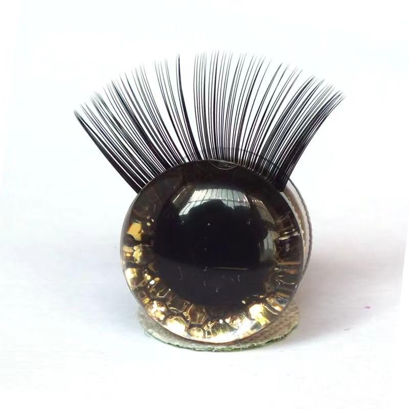 Simulation of Eyes, Foreign Trade 10 Cobra Gasket with Eyelash Toy Safety Eyes Toy Accessories Eyelash Eyeball. (Color : 3, Size : 20mm)