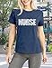 CQF Nurse Shirts for Women Casual Nurse Day Week T-Shirt Funny School Nursing Short Sleeve