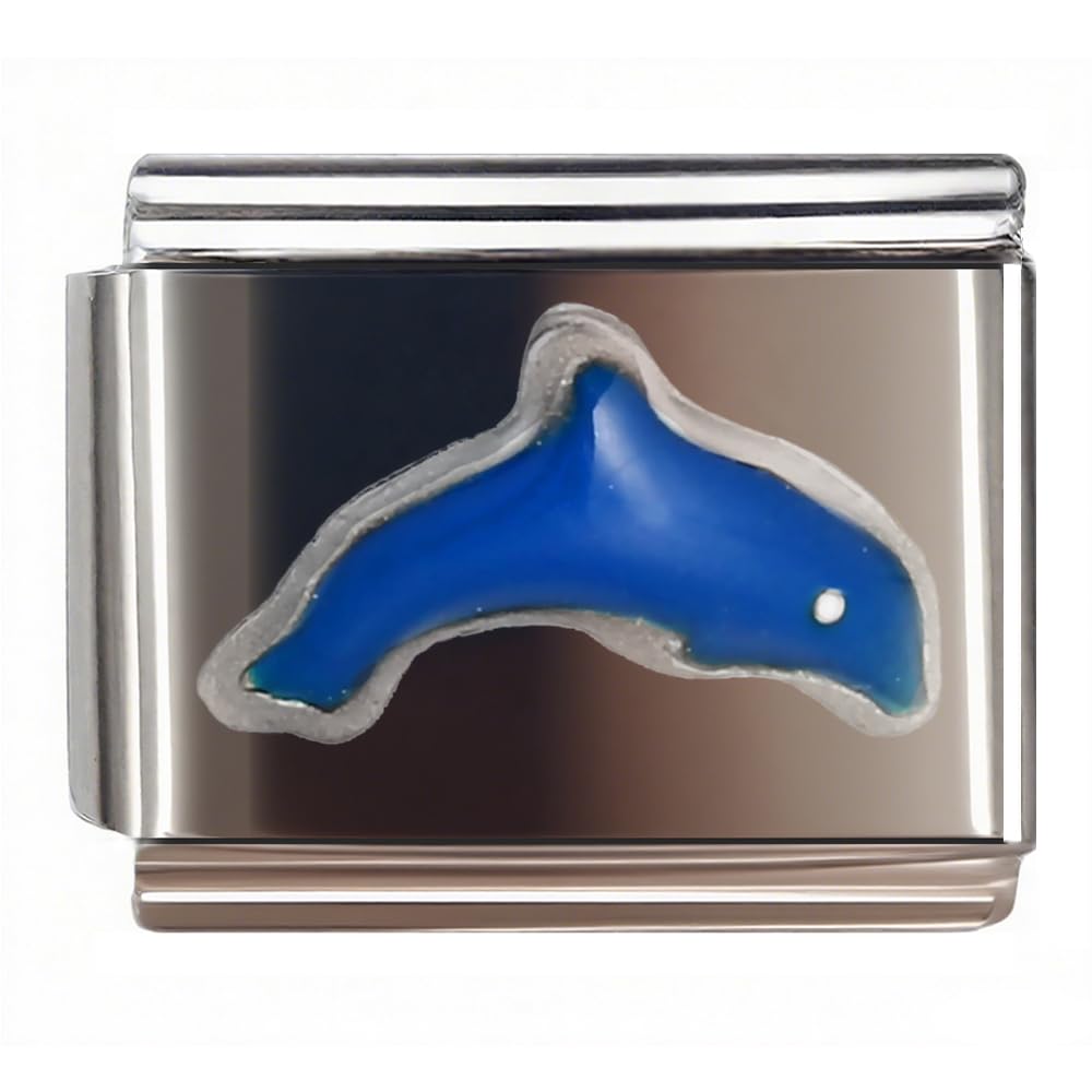 Pingente de 9 mm para pulseira italiana, elos de corrente de joias de aço inoxidável faça você mesmo, animal