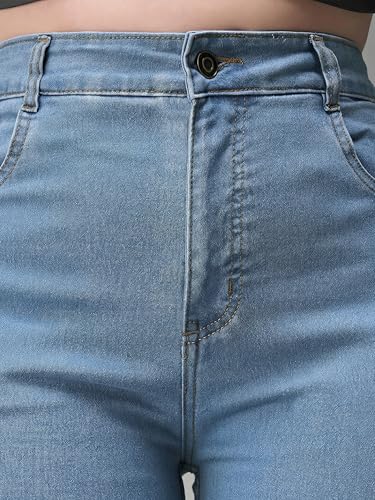 Image of Miss Chase A+ Women's Bootcut High Rise Regular Length Stretchable Denim Jeans