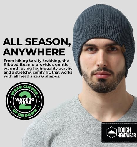 Beanie for Women - Warm Winter Hats for Men, Knit Hat for Cold Weather, Soft Ribbed Beanie Cap & Lightweight Toboggan Hats - Image 3