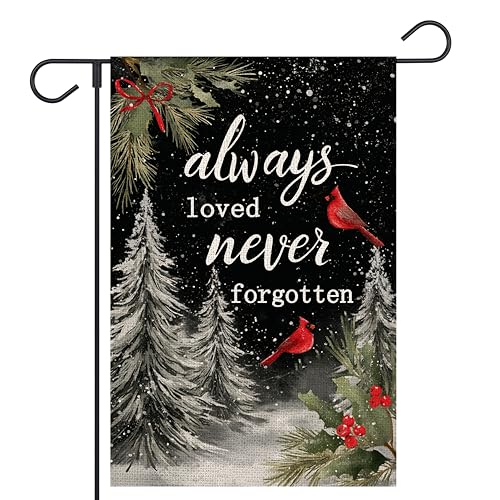 FUYUCHEN Always Loved Never Forgotten Memorial Garden Flag