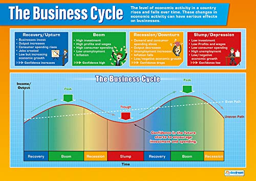 The Business Cycle | Business Posters | Gloss Paper Measuring 33â€ x 23.5â€ | Business Class Posters | Education Charts by Daydream Education