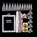 Kalolary 120pcs Stiletto Forme Nail Moule Kit avec 5pcs Nail Extension Clips Lime à ongles Nail Art Conseils Extension Stickers et 1pcs Brosse polygel à double extrémité