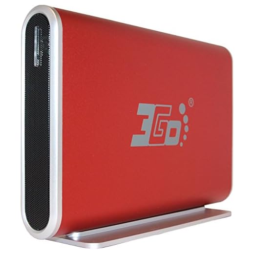 3GO HDD35R - Carcasa para Disco Duro, Serial ATA, USB 2.0, 3.5", Color Rojo