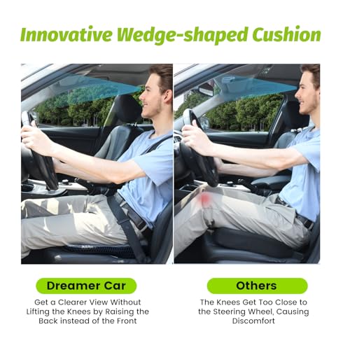 image for Dreamer Car Soft Dense Memory Foam Car Seat Cushion for Driving - Seat