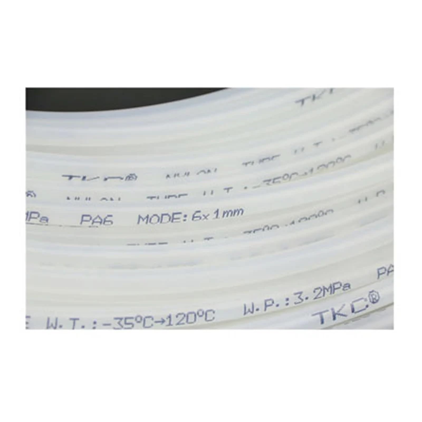 Tubo de Nailon de Alta presión, diámetro 4, 6, 8, 9, 10 y 12 mm, for compresor de Aire neumático, Manguera de compresor de Aceite de Poliamida rígida y Lisa.(PA10X7.5 10M)