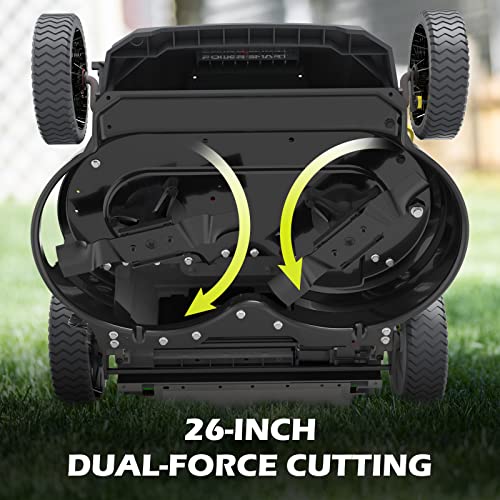 Powersmart 80V Max 26-Inch Self-Propelled Lawn Mower, Lithium-Ion Dual-Force Cutting Cordless Lawn Mower With 6.0Ah Battery & Charger (Ps76826As) #TOP3