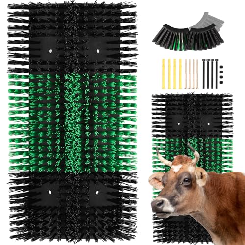 Upgraded XL Livestock Scratching Brush with 8 Screws – Large Cattle and Horse Grooming Brush, Itch Relief for Horses, Goat, Cattle,Cow,Sheep, and Pig，Suitable for farms and ranches