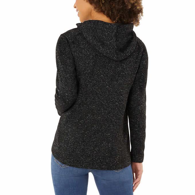 Eddie Bauer Ladies' Full Zip Hooded Jacket (X-Large, Black Heather)3