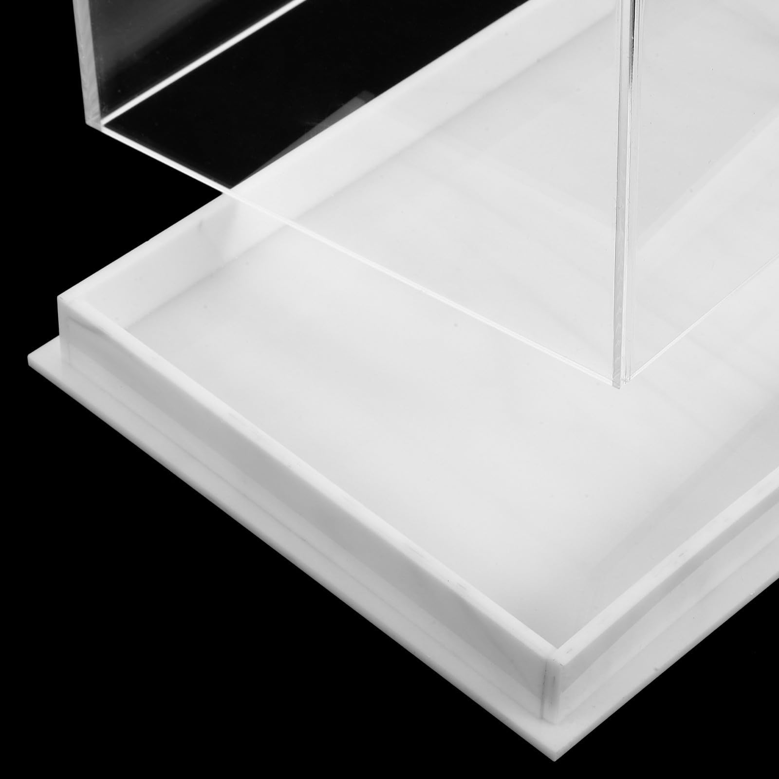 INOOMP Bandeja Rectangular para Tartas con Tapa Transparente Plato Acrílico Multiusos para Exhibir y Servir Postres Frescos Fiestas y Bodas