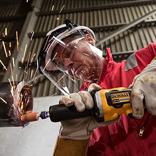 dewalt meuleuse droite brushless xr 18v dcg426n xj meuleuse droite sans fil avec lampe led, vendue sans batterie, ni chargeur 3 vitesses (0 5000/17500/25000 tr/min) disques 38mm m15