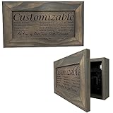 Bellewood Designs Customizable Gun Cabinet Wall Decoration - Personalized Gun Safe To Securely Store Your Gun In Plain Sight (Gray)