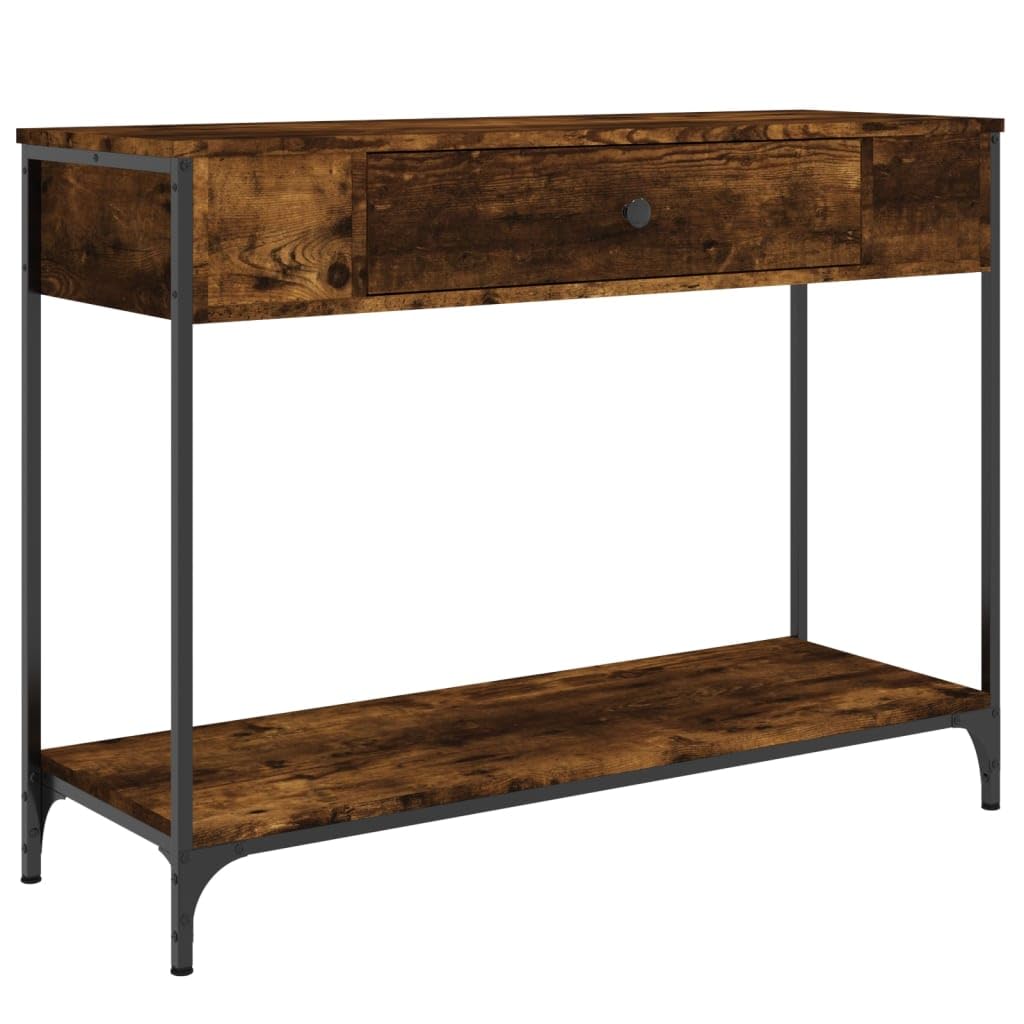 Mesa Consola roble ahumado 100x34,5x75 cm Madera de ingeniería