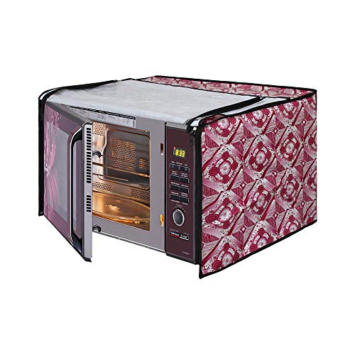 Image of DREAM KING Stylish Design & Printed Microwave Oven Cover Full Closure |waterproof & Dustproof Oven Cover Suitable for All Models - Multicolour SA55