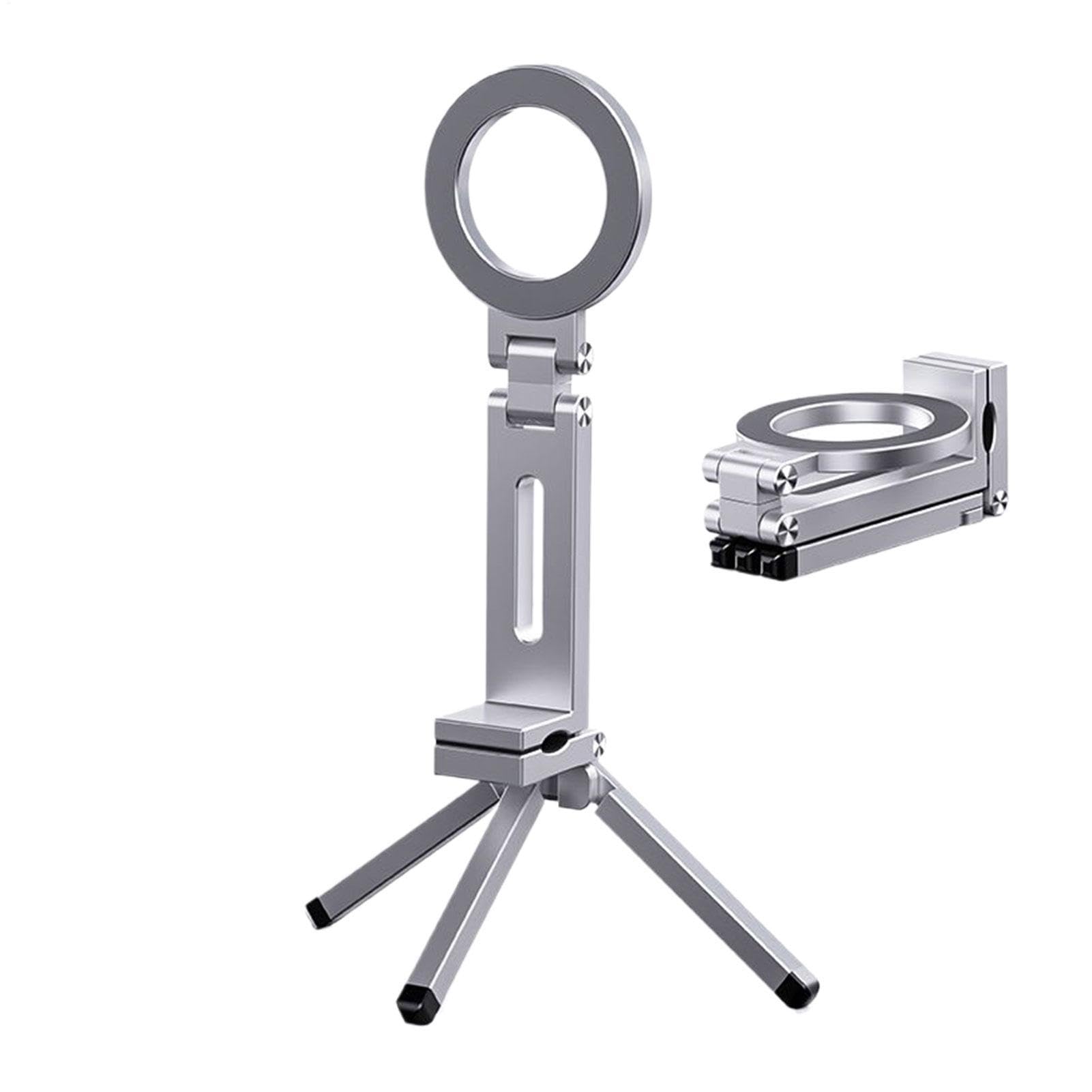 Treppiede Magnetico Per Cellulare Clip Rotante Portatile | Supporto da Scrivania per Smartphone Portatile Per Viaggi, Palestra, Ufficio, Registrazione Video, Selfie, Live