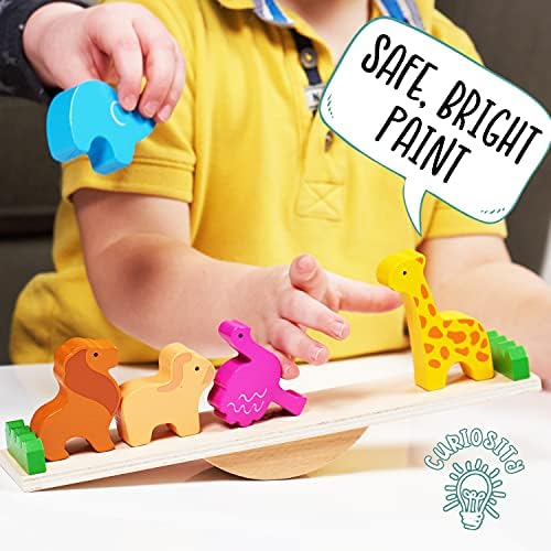 Jaques of London Animal Toys Shape Sorter Seesaw | Premium Wooden toys for 3 4 5 year old boys and girls | Montessori Toddler Toys Since 1795