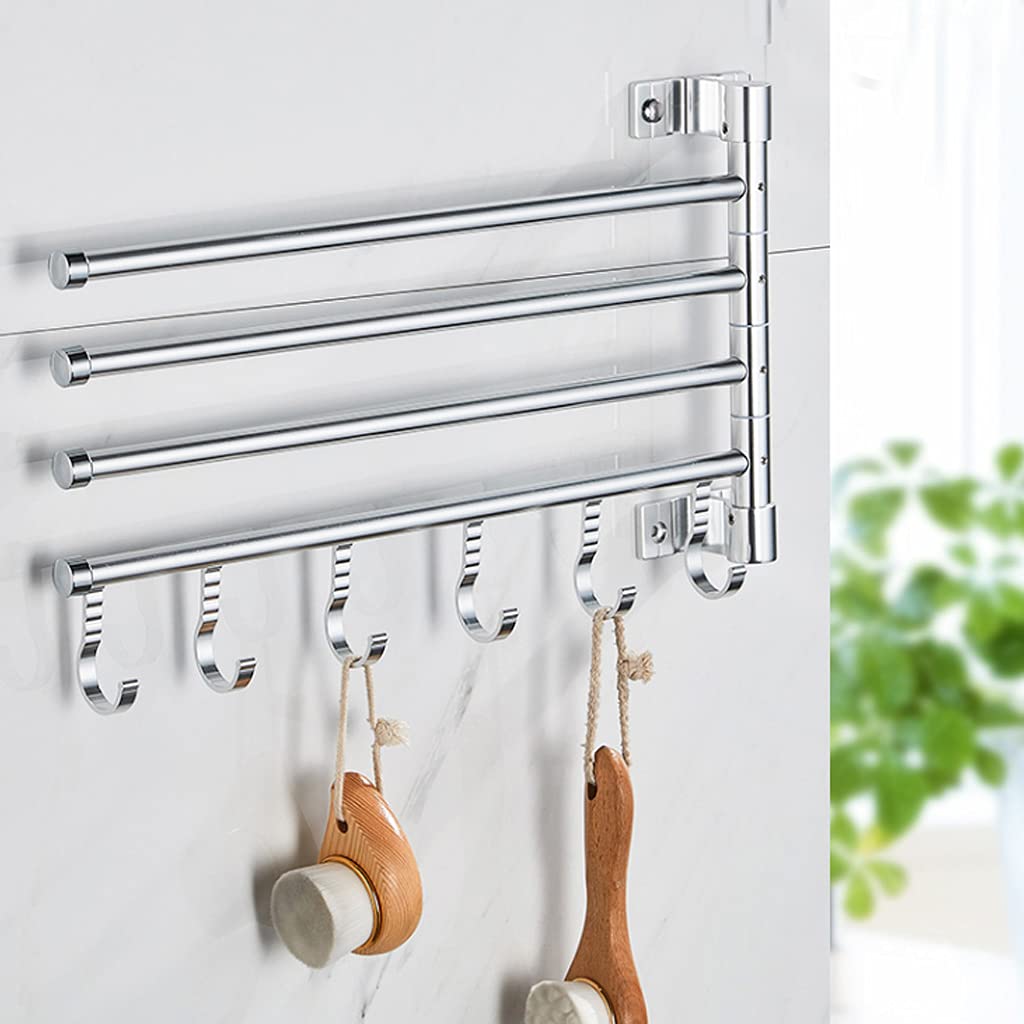 Toalleros modernos para colgar en la pared, toallero giratorio de aleación de alta calidad, soporte giratorio para toallero, organizador de almacenamiento E azul E E