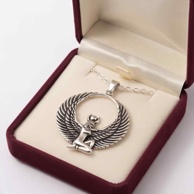 Collana piccola in argento sterling 925 con dea egizia |WW_NLC_03049