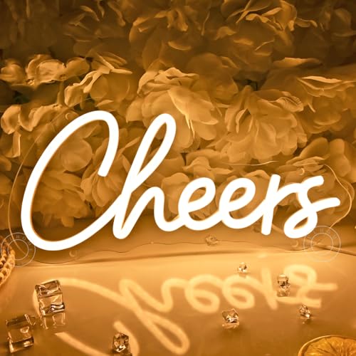 SYLHOME Cheers Led Neon Light Sign Home Bar Pub Beer Wine Club Wall Decor