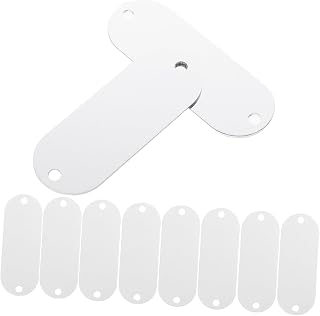 Gadpiparty 25 Piezas Etiqueta Colgante De Metal Grabable Espacios En Para Estampar Rectángulos Placa De Identidad Perros Placas De Identificación Falsas Sublimable Aluminio Silver
