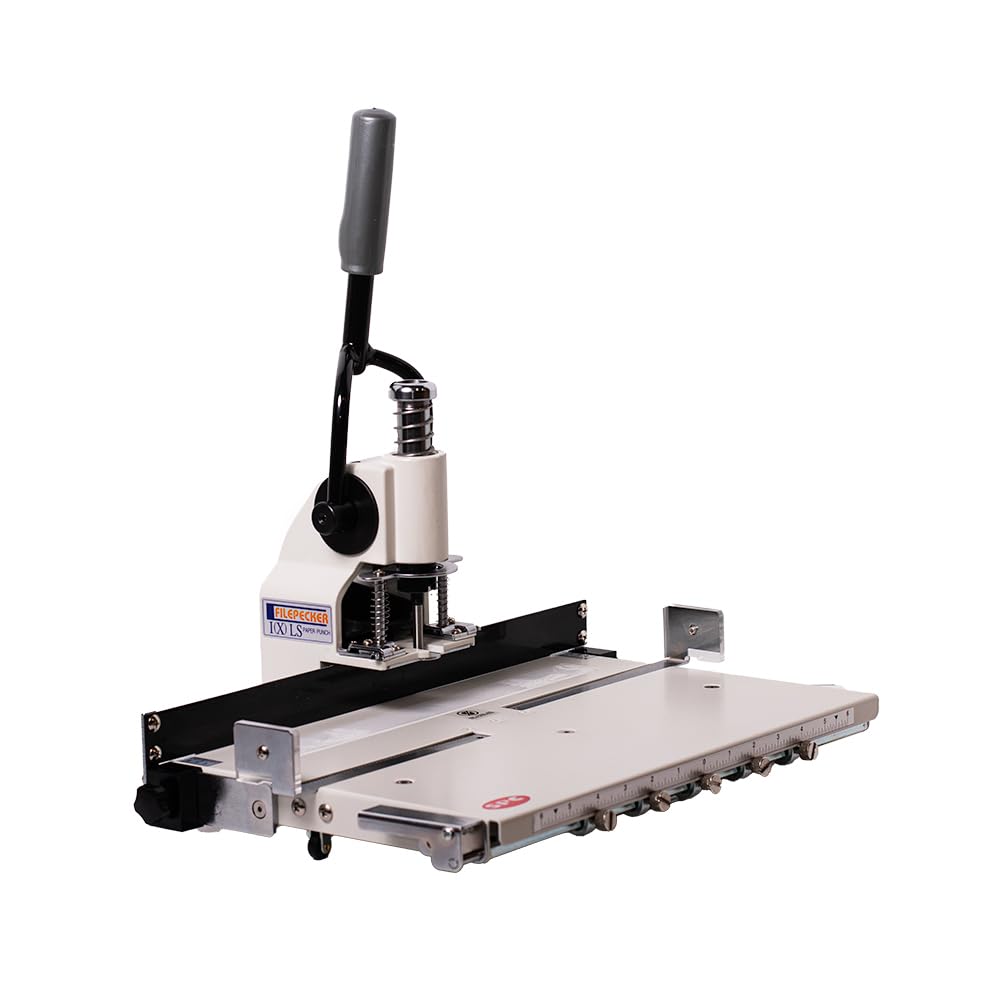 SPC Filepecker FP-1XLS Locher mit beweglichem Tisch, Einzellocher, stanzt bis zu 300 Blatt mit 9 kg Haftung, ideal für Zuhause, Büro oder Schule