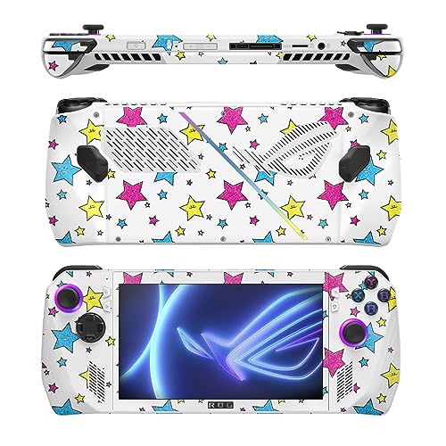 Image of MightySkins Glossy Glitter Skin Compatible with Asus ROG Ally - Smiley Stars | Protective, Durable High-Gloss Glitter Finish | Easy to Apply