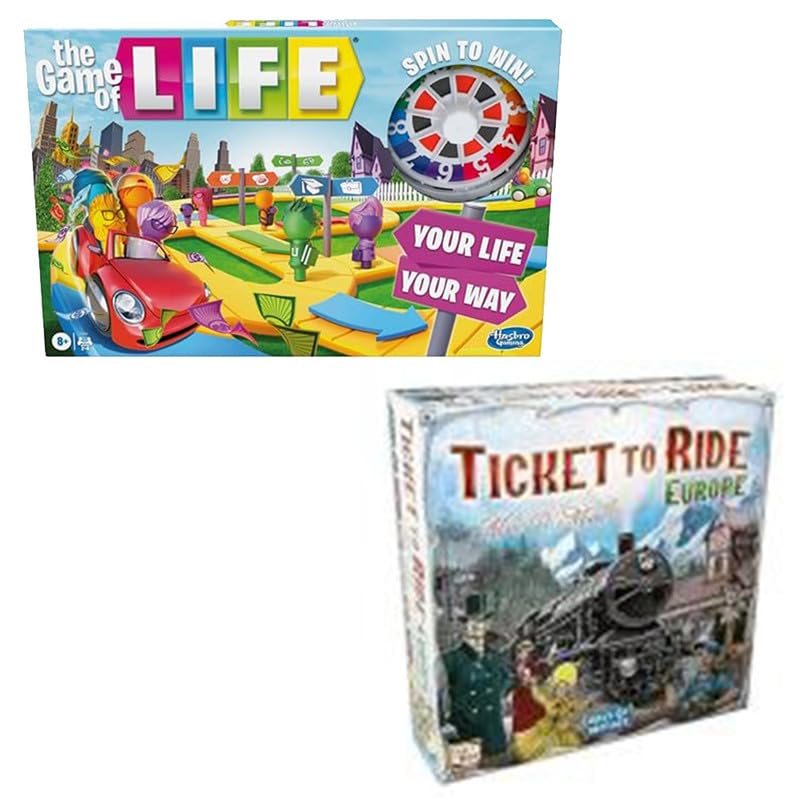 TIME 2 TOYS The Game of Life + Ticket to Ride Family Fun and Educational Board Game for 2-4 Players | Teaches Life Lessons Through Play | Suitable for All Ages (B0DD43P9NS) Amazon Price History, Amazon Price Tracker
