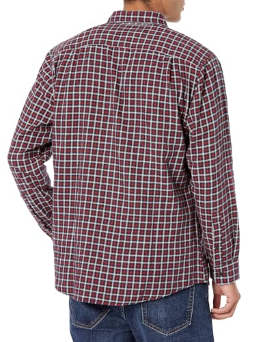 Image of Amazon Essentials Men's Regular Fit Long-Sleeve Flannel Shirt, Soft Brushed Cotton, Lightweight yet Warm