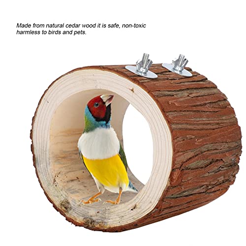 Hamster Tunnel, Small Pet Wooden Chew Toy Hideaway Bird Exercise Tube Tree Hole for Hamster Squirrel - Image 3