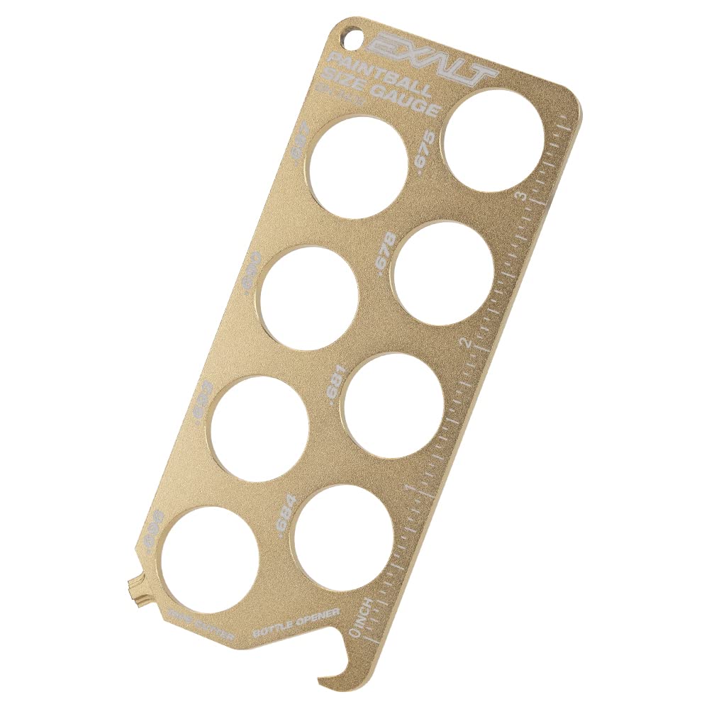 Exalt Paintball Ball Size Gauge - Aluminum - Gold