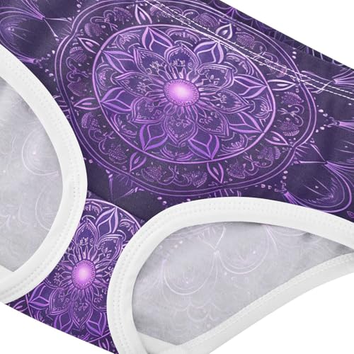 Purple Mandala Illustrated Toddler Girls Underwear 2t Cotton Panties for Girl Funny Undies Kids Briefs4