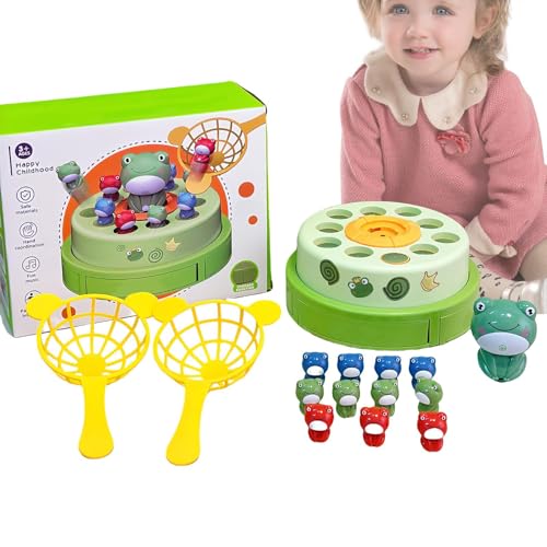Juego de rana, Juegos de Rana, Juguete de Rana Rotación Interactiva, Eléctrica Musical con características ligeras, Juego de Actividad Divertido para la Familia para Niños