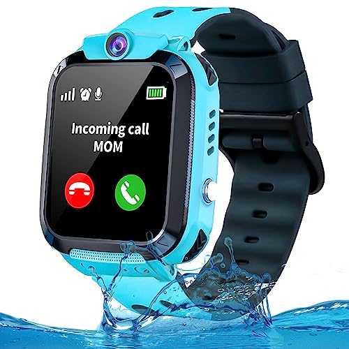4G Reloj Inteligente Niño, Reloj GPS Niños Localizador y Llamadas Smartwatch Niños Teléfono Impermeable SOS Móvil Pantalla Táctil Juego Voz Chat Despertador Clase Modo, RelojNiños Estudiante Regalo