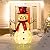 Higen Lighted Christmas Snowman Decorations Yard Light Up 2.3FT Snowman Indoor Outdoor Decor Collapsible Pop Up with Pre-Lit 60 LED Lights Metal Stand for Lawn Garden Porch Xmas Outside Party