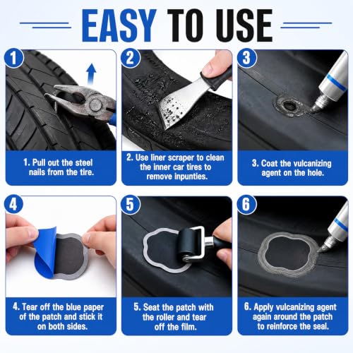 Image of Tallew 20 Pcs Heavy Duty Tire Patches Radial Patch, 130 mm
