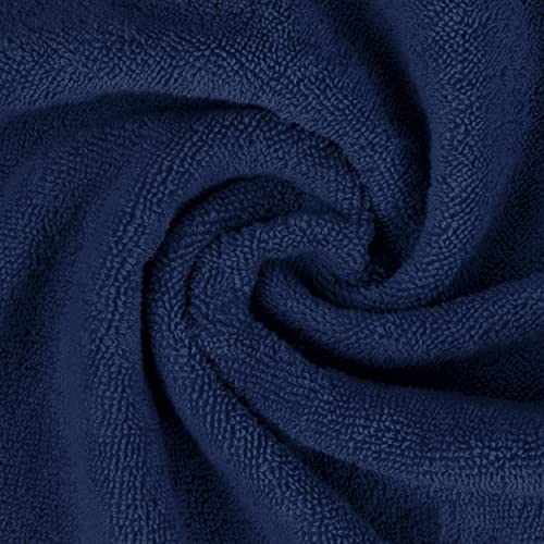 Image of Utopia Towels - Set of 6 Luxury Towels (41 x 71 cm) 100% Cotton Ring Spun Cotton Lightweight and Highly Absorbent for Bathroom, Travel, Camping, Hotel and Spa(Blue)