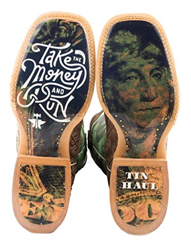 Tin Haul Boots Take The Money and Run Square Toe Boots3